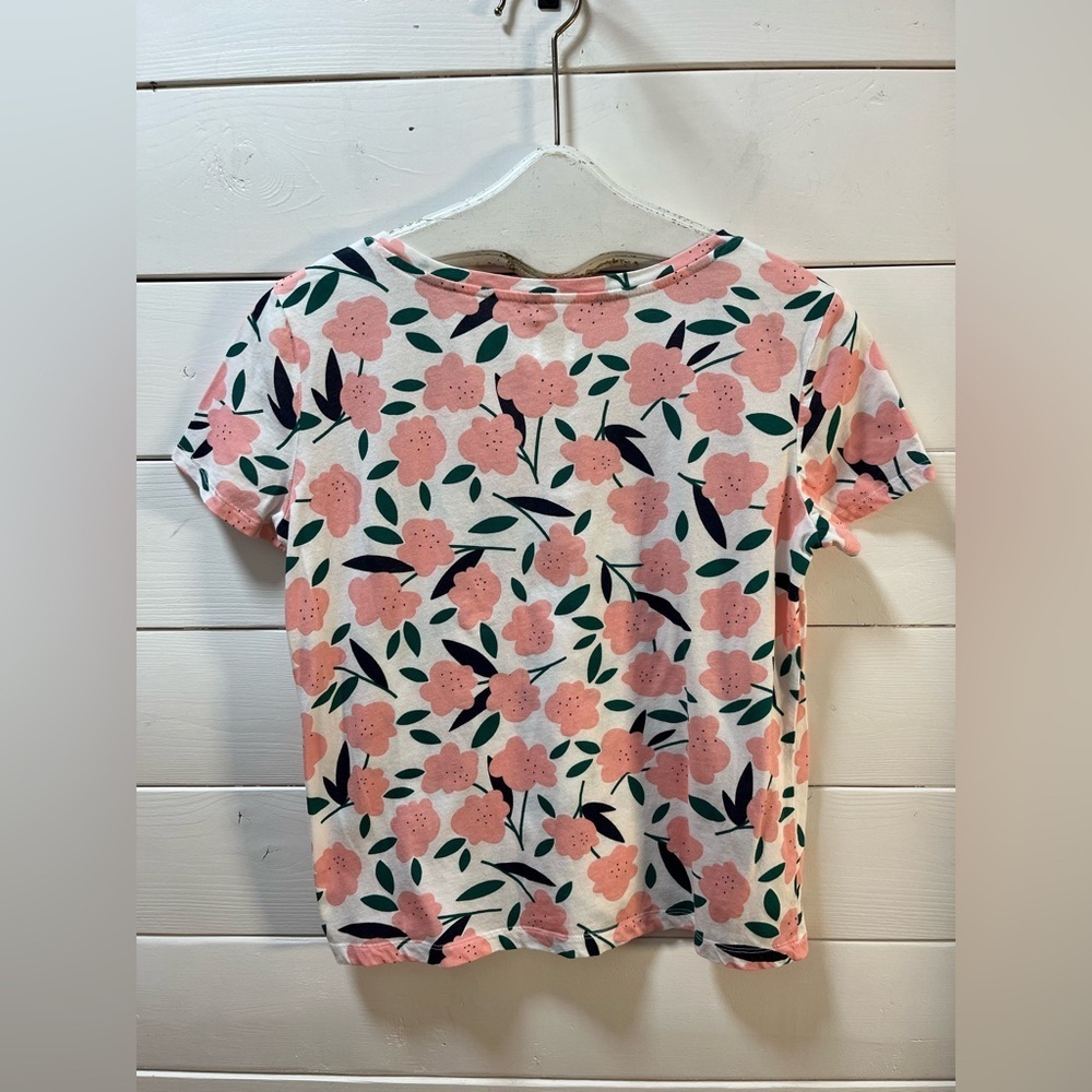 DES PETITS HAUTS – White Floral T-Shirt T0 size XS - Picture 5 of 8